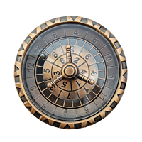 Feeron FEZZP Dés en métal à turbine mécanique Roulette-D20, design à engrenages rotatifs, logo personnalisé, durable pour D&D, RPG, Cyberpunk, jeux de table