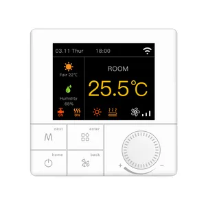 BEOK TCR8 디지털 실내 온도 제어 패널 주간 프로그래밍 가능한 습도 날씨 디스플레이 wifi 온도 조절기