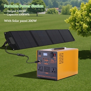 Stazione Portatile Energeticamente Autonoma 1.2kWh, Generatore Solare 600W, Sistema Batteria LiFePO4, Onda Sinusoidale Pura, MPPT, per Auto, Esterni, Furgoni - Product Image 1