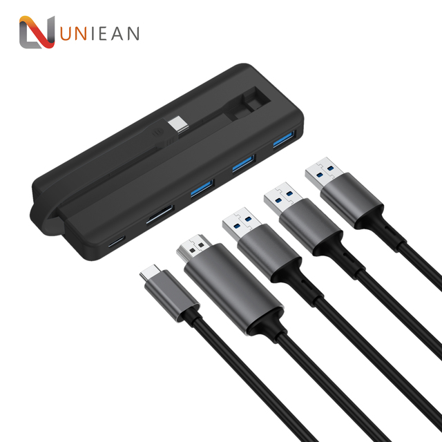 Portable 5 in 1 Multifunction Aluminum USB C Hubs Docking Station Type C to HDM 4K PD 100W USB3.0 for Laptop Computer