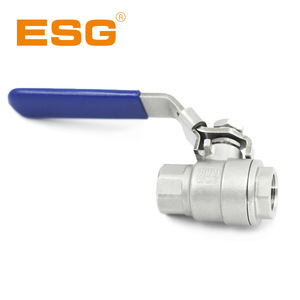 Válvula de bola de acero inoxidable ESG de 2 piezas con rosca interna de 1 pulgada y 100 psi para aplicaciones de baja presión - Product Image 3