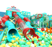 Aoleao Aire de jeux intérieure personnalisée avec piscine à balles, toboggan, trampoline interactif pour enfants, jeux souples certifiés CE TUV