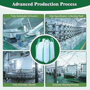 4400 Lbs Capacity 35x35x43 Inches <b>Polypropylene</b> (PP) Square Bottom Open Top White Rectangular Offset Printing Fertilizer/Flour - Product Image 4