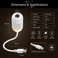 Projecteur Galaxie 2-en-1 Lampe de Nuit USB Mini Projecteur d'Étoiles LED Plafonnier avec 3 Diapositives de Projection pour Chambre d'Enfant