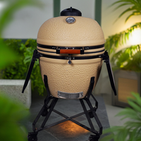 Parrilla Kamado Big Joe de 27 Pulgadas de la Serie Auplex, Parrilla de Cerámica de Alta Resistencia para Mesa, Compatible con LFGB, Ahumador de Carbón para Jardín