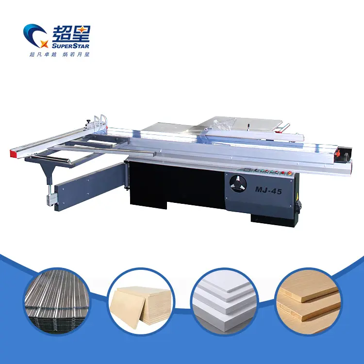 High efficiency 45 Degree Cutting Sliding Table Panel Saw for wood Mdf boards