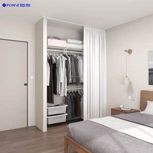 Haut de gamme personnalisable promenade dans le placard garde-robe fil étagère organisateur anti-poussière réglable plusieurs couleurs rideaux - Product Image 6