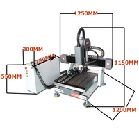 Gietijzeren Machine Cnc Router Metalen Steen Hout Verwerking Kleine 3030 4040 6060 6090 Mach3/Dsp/Dcs Controlesysteem