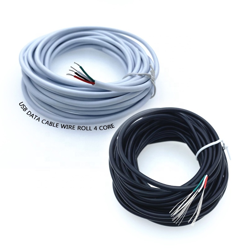 Cabo de dados usb com rolo, 5a 4 núcleos bobina 12 awg 20 24awg 26 awg 28awg 16mm 25mm coper puro blindado 35mm fio para cabo de dados