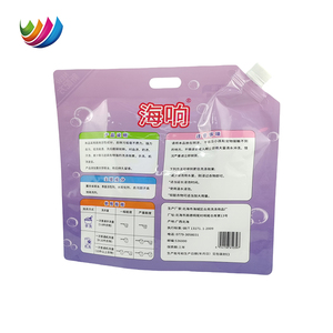 Tùy chỉnh in logo có thể tái chế giặt chất tẩy rửa đóng gói túi xách đứng sản phẩm gia dụng với xử lý Spout Top - Product Image 2