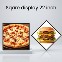Écran d'affichage commercial mural LCD OEM carré 22/33,2/44,9 pouces, rétroéclairage LED, anti-reflet, écran tactile capacitif, point d'accès Wi-Fi
