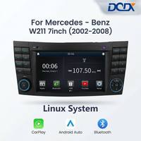 Reproductor de DVD para Automóvil con Sistema Linux de 7 Pulgadas para Mercedes-Benz W211 (2002-2008), con Unidad Principal Inalámbrica Multimedia Android Auto y CarPlay BT