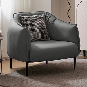 Poltrona in Pelle Trapuntata di Design Italiano Stile Mid-Century Moderno per Hotel, Casa, Ufficio, <span class=keywords><strong>Soggiorno</strong></span> e Balcone - Product Image 2