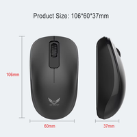 Souris de jeu sans fil ergonomique 2.4G 1600DPI avec récepteur USB, souris portable pour ordinateur portable et bureau
