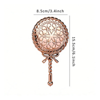 Miroir de poche vintage de luxe doré pour la vente en gros, miroir de maquillage professionnel à une face