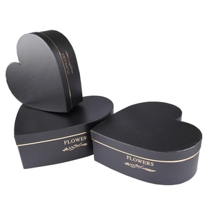 wholesale high quality with custom logo heart shape box for flower luxury heart flower gift box