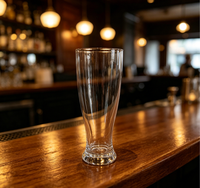 Gobelet à bière en plastique transparent personnalisé de 22 onces, design simple, gobelet à bière personnalisé