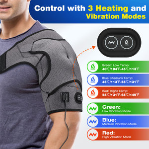 Compresa Caliente para Alivio del Dolor Fitease, Masajeador de Hombros de Fisioterapia, Calefacción Eléctrica, Vibración de 3 Niveles, CA 100-240V - Product Image 3