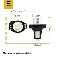 Angel Eyes 10W LED Luz antiniebla con característica decorativa Nueva condición 12V Luz DE TRABAJO PARA E90 E91 Retrofit de faros para automóviles