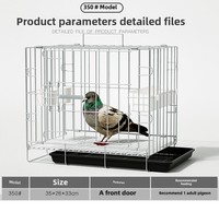 Cage à pigeons boîtier à oiseaux grande cloison pliable en métal massif galvanisé écologique Cages et maisons pour animaux de compagnie bouton Han Han Pet 5kg
