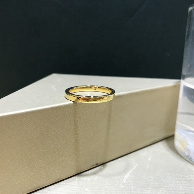 18K Gold Plain Band Ring, Au750, 100% 18K Gold, Luxurious Design Unisex Wedding Ring Couple Ring Holiday Gift Factory Wholesale