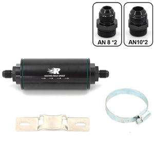 Nouveau filtre à carburant en ligne universel avec adaptateur AN6 AN8 AN10 raccords élément 100 micron et support de filtre à carburant 50mm pour <span class=keywords><strong>E85</strong></span> - Product Image 2