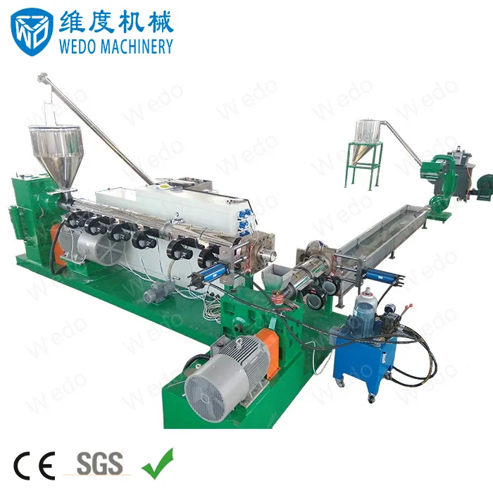 Excelente China Fabricante Preço Pallentizing Reciclagem Abs Ps Plástico Fazendo Produzindo PP PE HDPE Flocos Granulador Máquina