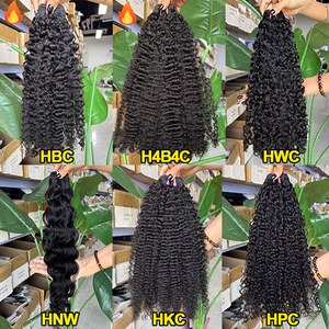 Vente en gros usine de mèches de cheveux vietnamiens bruts HA 4B4C, texture crépue bouclée, double tirage, cuticules alignées, cheveux vierges - Product Image 3