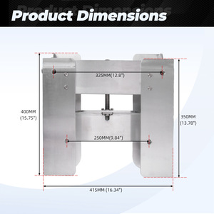 Support de moteur hors-bord marin réglable manuellement pour réparation et remplacement de moteur, couleur argent - Product Image 2