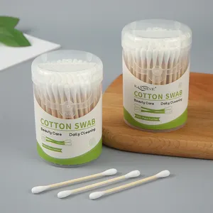 Bambus Stick Ohr sauber Knospen Bio Tattoo Lippenstift Wattes täbchen
