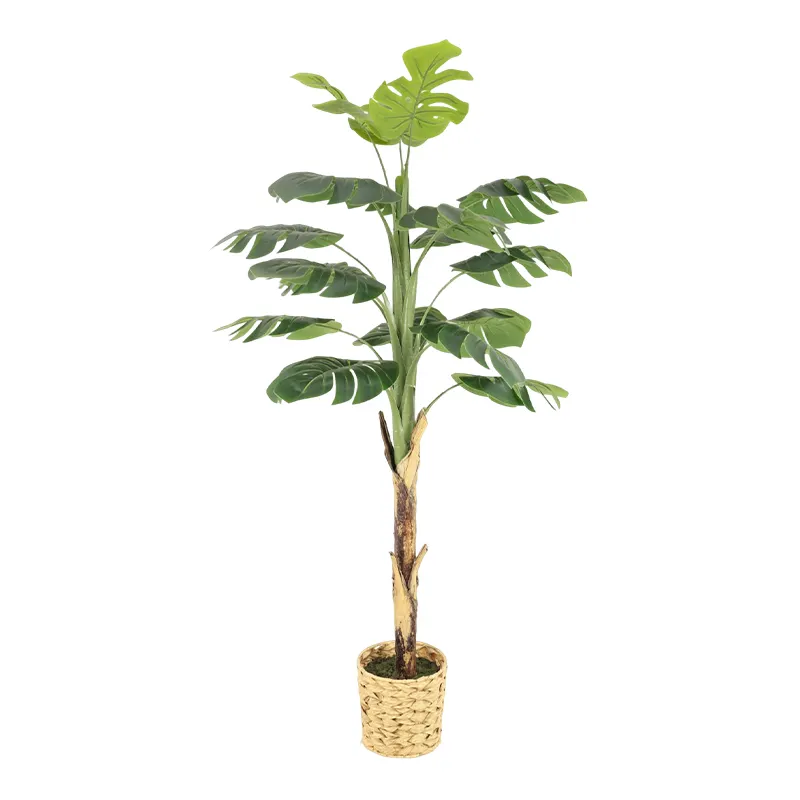 Tropical Monstera Simulation Greenery Decorative Plant For Home Party Artificial Palm Plants Large Faux Turtle Leaf Tree