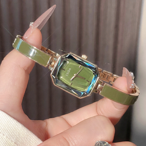Montre à quartz CILOAPink avec cadran carré, bracelet en acier inoxydable, montre-bracelet pour femme, étanche, bijoux de mode - Product Image 5