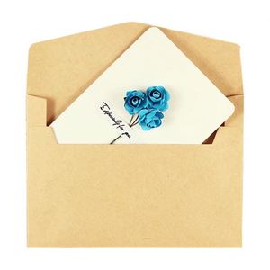 Custom Wedding Invitation Fancy Kraft Paper <b>Foil</b> Envelopes with Card - Product Image 4