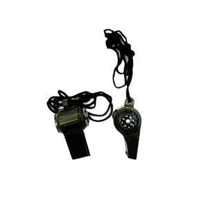 Silbato de Plástico 3 en 1 para Exteriores con Brújula y Termómetro para Senderismo y Rescate, Color Negro - Product Image 5