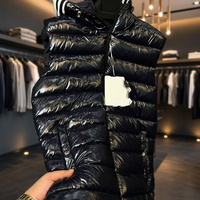 Gilet matelassé en laine sans manches pour homme grande taille, coupe-vent et chaud, col en V, idéal pour l'hiver en extérieur (vente en gros)