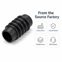 Cache-poussière soufflet en caoutchouc sur mesure, soufflet de protection flexible pour tige de guidage de vérin hydraulique et pneumatique