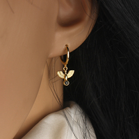 Boucles d'oreilles en forme de colombe blanche pour femme, haute qualité, plaqué or 18k