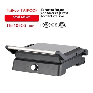Grille-pain électrique <span class=keywords><strong>professionnel</strong></span> RSC sans fumée pour la maison, presse à sandwich, presse à panini, machine à griller doublement côtelée - Product Image 2