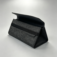 Organisateur de bureau pliable en feutre, protection anti-poussière, rangement multi-poches réutilisable, sangle élastique confortable, accessoires de bureau