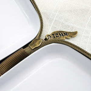 Orando Jesús María Cuadrado Gris Verde 7X7cm Rosario Bolsa Cremallera Cajas para Rosarios - Product Image 3