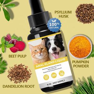 Gotas Naturais para Glândulas Anais de Animais de Estimação com Suporte de Casca de Psyllium de Abóbora Suplemento para Saúde Digestiva Líquido para Glândulas Anais de Cães e Gatos - Product Image 3