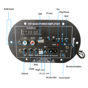Mạch khuếch đại âm thanh ô tô gia đình T9-Dis bán buôn, tích hợp bộ thu Bluetooth, 220V, <span class=keywords><strong>USB</strong></span>, TF, ăng-ten và phụ kiện - Product Image 3