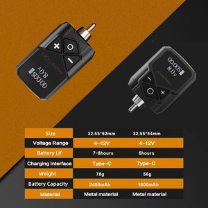 ชุดเครื่องสักโรตารี่แบบไร้แกนขนาด 3.5 มม. 4 มม. พร้อมแบตเตอรี่ไร้สาย RCA สำหรับงานศิลปะบนร่างกาย - Product Image 6