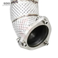 Tuyau d'échappement en acier inoxydable 304 de haute qualité SD 1,5 mm avec catalyseur pour Audi RS Q8/SQ8 4.0T 2022-2023, soudé TIG haute température