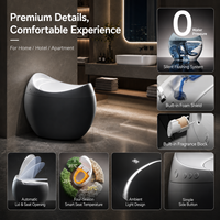 WC intelligent personnalisable avec bidet intégré, coloris au choix, à poser au sol, en céramique, avec télécommande, pour maison, hôtel, appartement