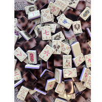 Tuiles de Mahjong américaines en acrylique écaille de tortue de luxe, 160 pièces, coffret cadeau pour la maison, pour le divertissement et les jeux de société