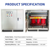 Transformateur basse fréquence Variac à tension alternative 80 kVA, 380 V vers 110 V/220 V, transformateur de puissance triphasé à isolation abaisseur de tension