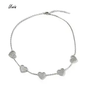 Fashion Jewelry Necklace Elegant Simple Design Heart Necklace Cross Shape Clover Necklace Hot Sale Jewelry Set Wholesale Price