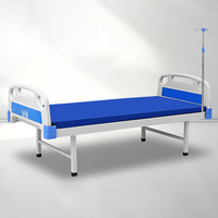 Cama de Hospital Resistente con Estructura de Tubo de Acero al Carbono de 1.5 mm y Doble Viga, Capacidad de Carga de 240 kg, 4 Ganchos para Suero, 4 Ganchos para Drenaje, Antibacteriana