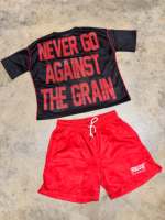 Ensemble de maillot de basket-ball imprimé en mesh unisexe, tenue décontractée de style streetwear en deux pièces, respirant, séchage rapide, léger, short et haut de sport